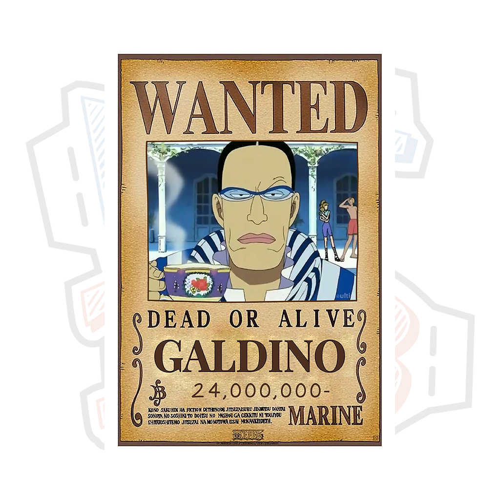 Mô hình giấy Poster truy nã Galdino (Mr3) One Piece Kit168 Shop mô hình giấy