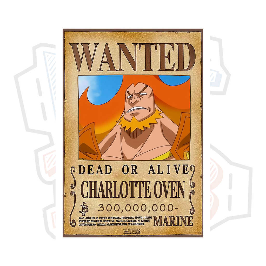 Mô hình giấy Poster truy nã Charlotte Oven One Piece Kit168 Shop mô
