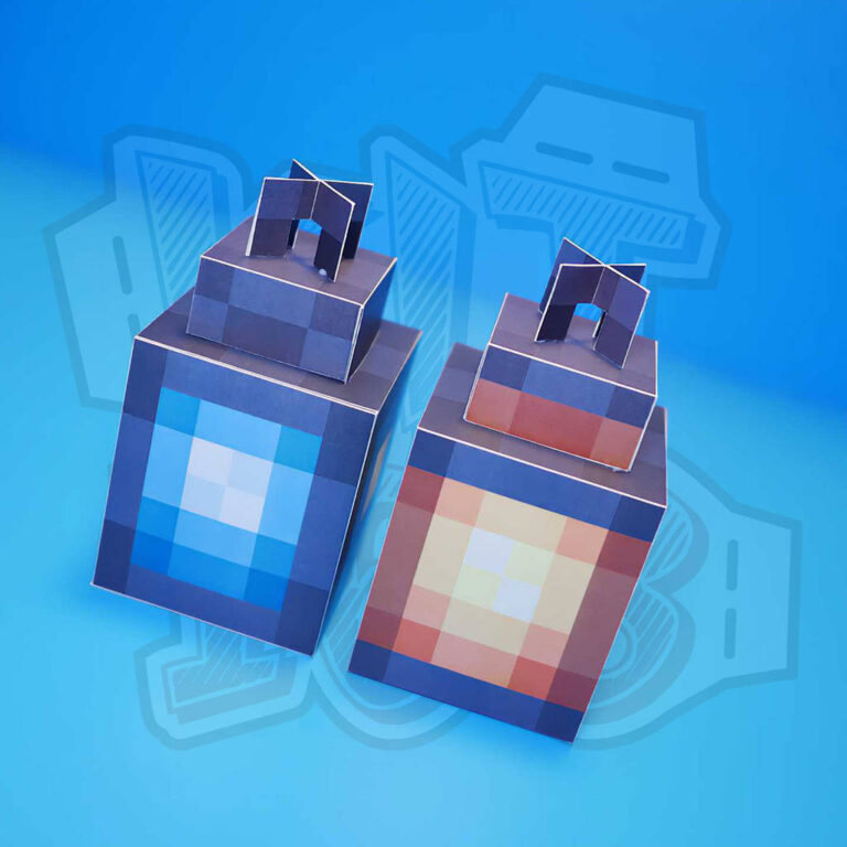 Mô hình giấy Lantern & Soul lantern Minecraft Kit168 Shop mô hình giấy