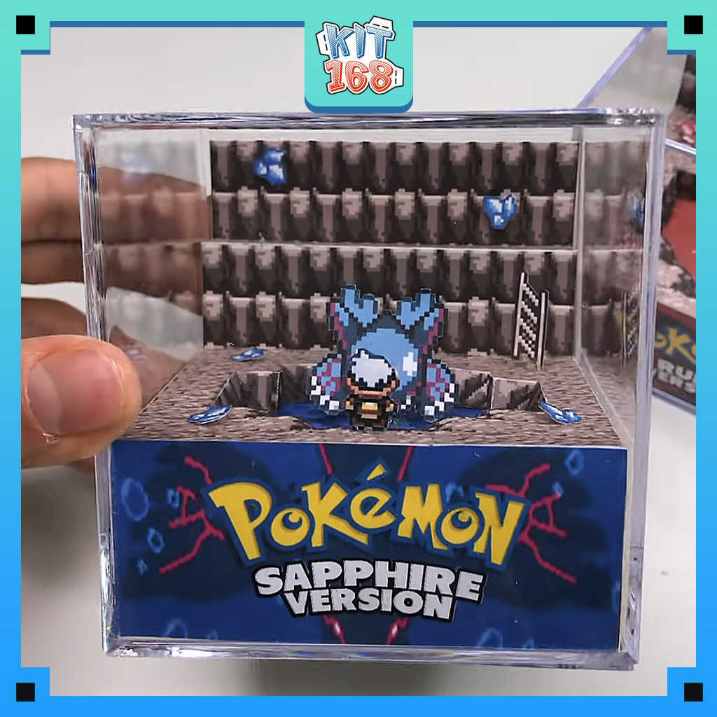 Mô hình giấy [Tự lắp ráp] Cubebox Pokemon Sapphire Kit168 Shop mô
